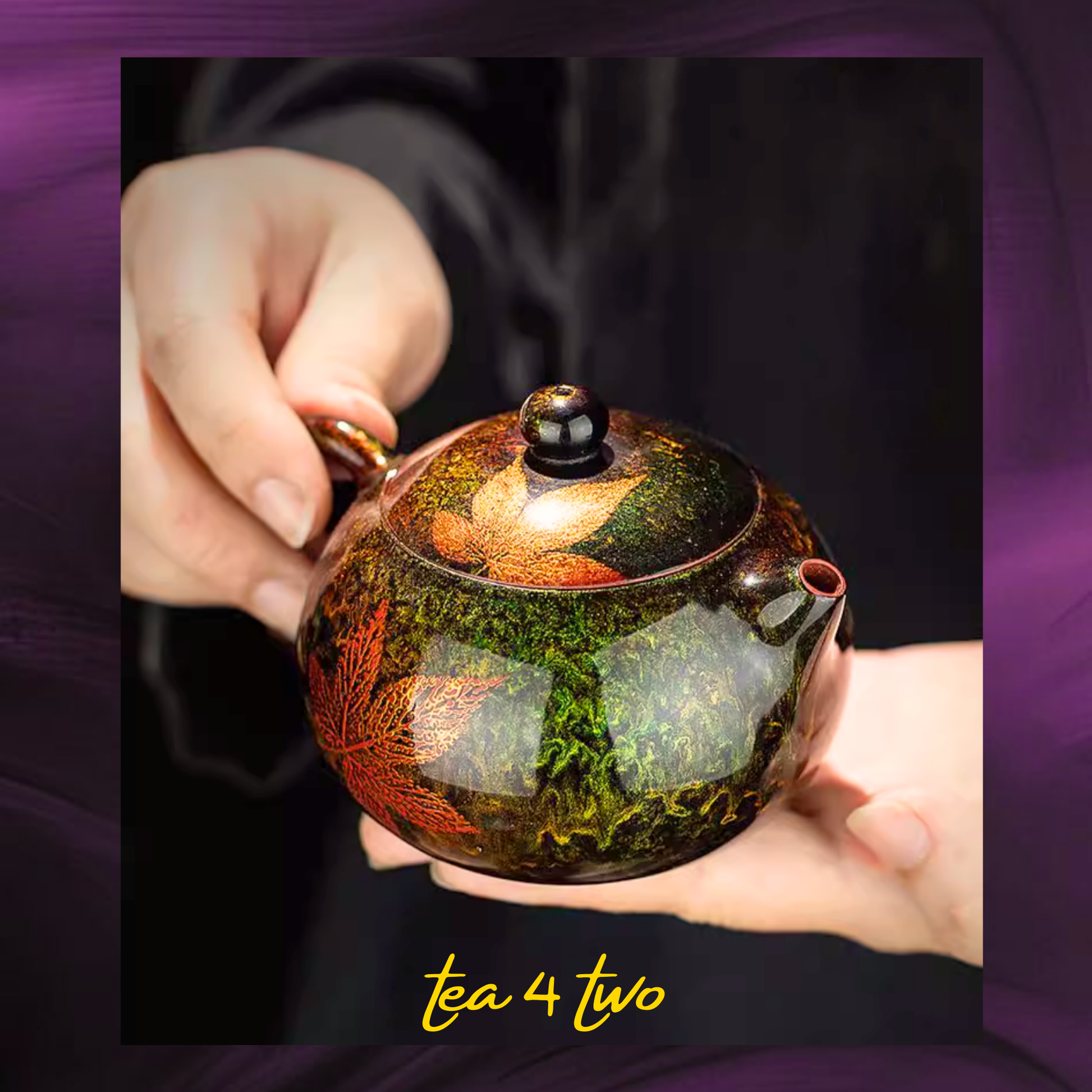 Color-Glaze Lacquered Teapot