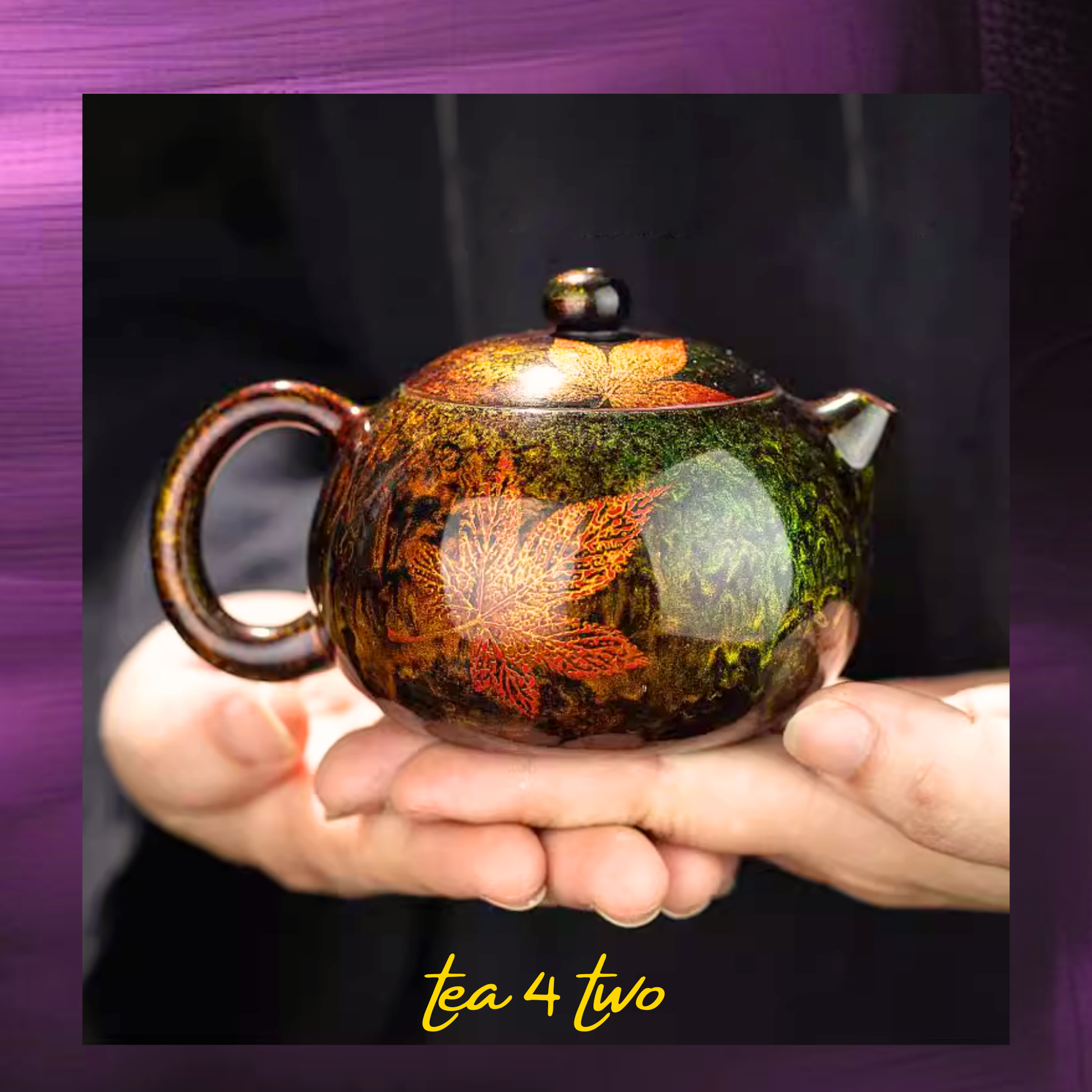 Color-Glaze Lacquered Teapot