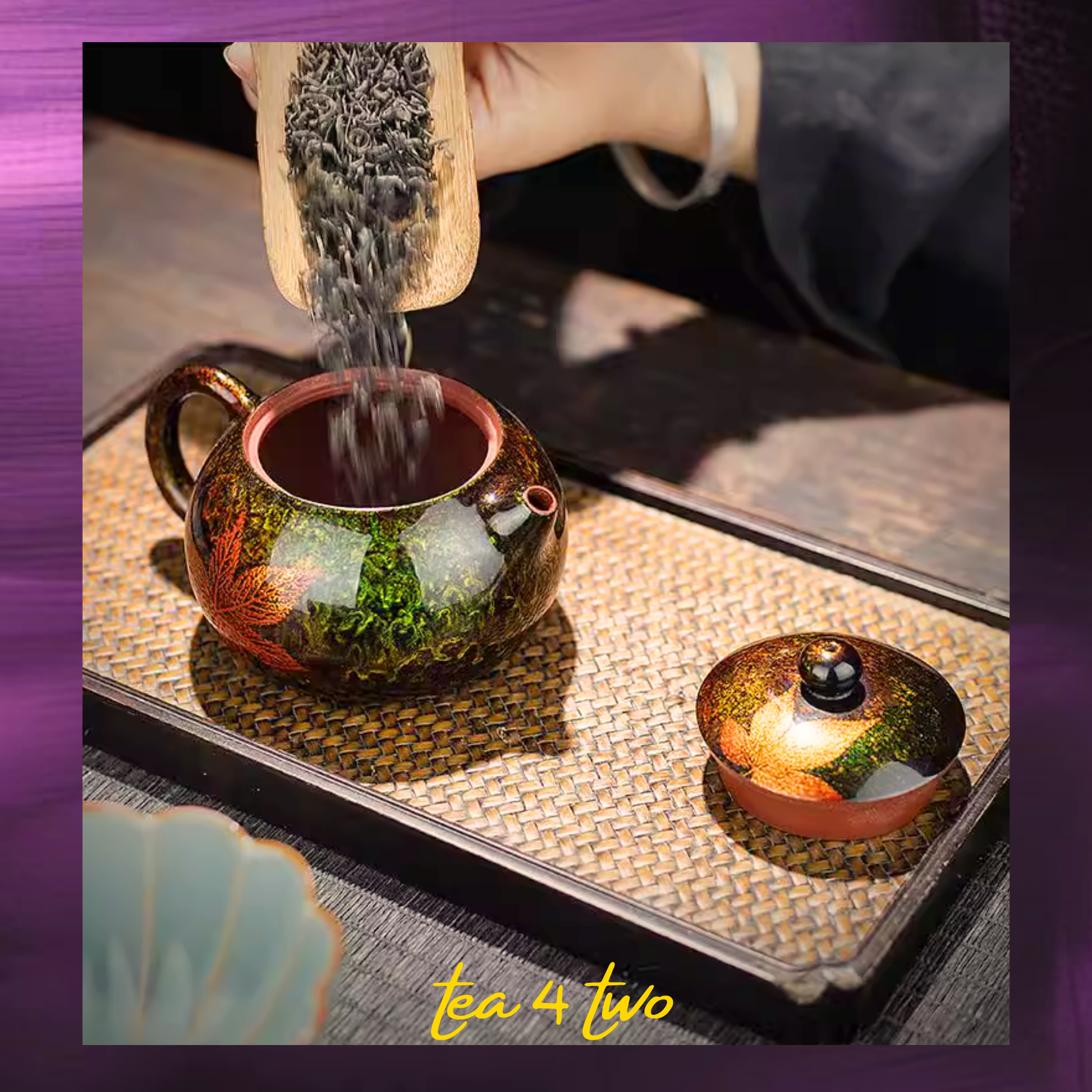 Color-Glaze Lacquered Teapot