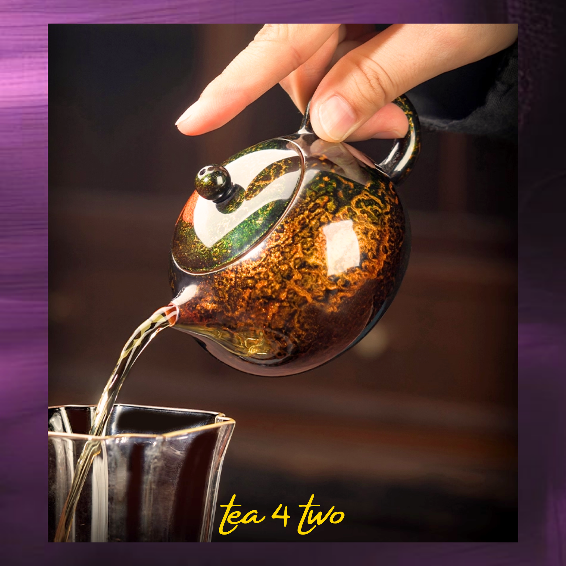 Color-Glaze Lacquered Teapot