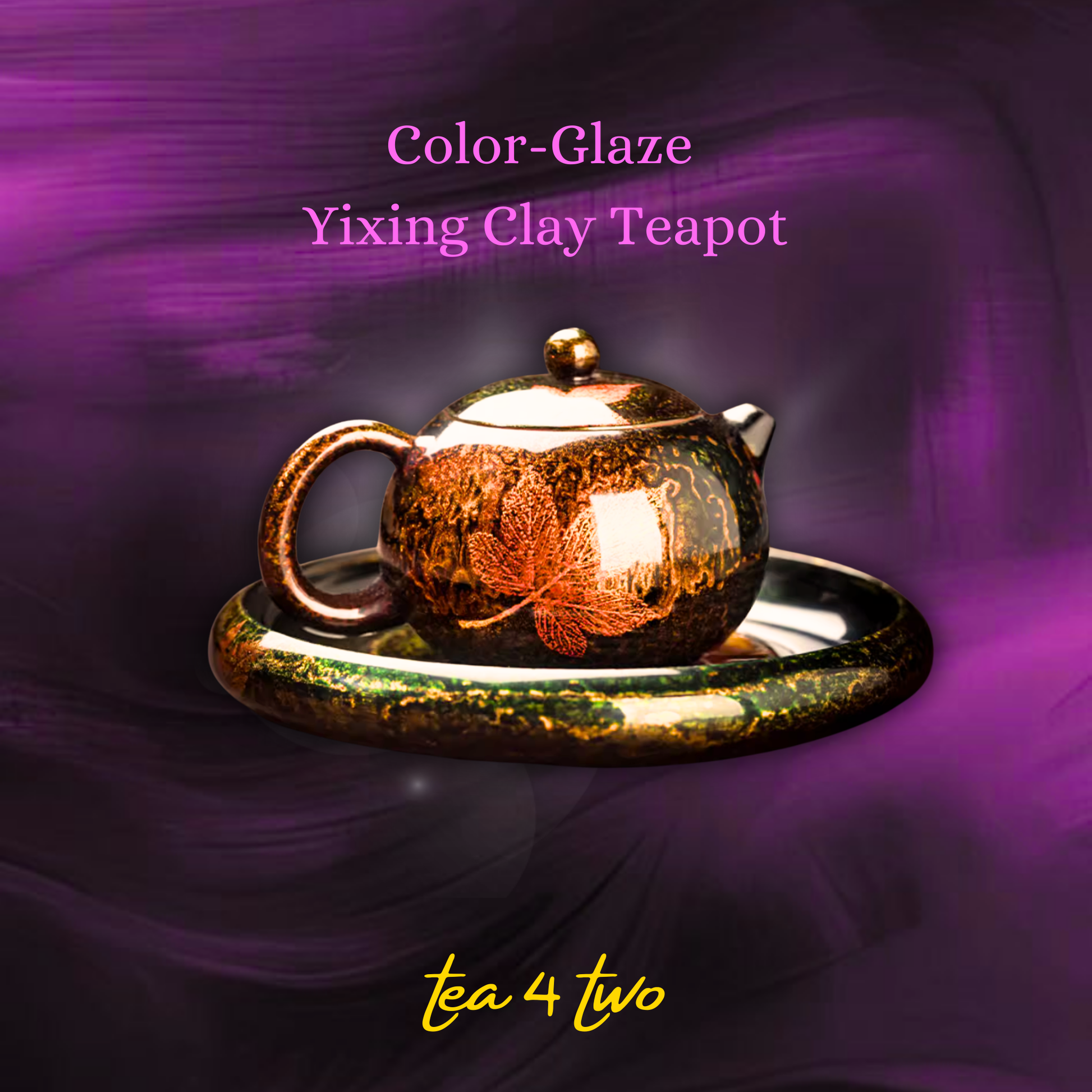 Color-Glaze Lacquered Teapot